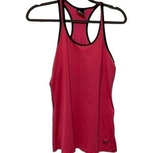 Nike Dri Fit Tank‎ Top Pink Black Size Medium